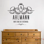 برچسب دیواری بامزه با اسم خانوادگی