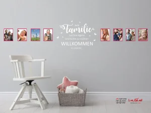 قاب عکس خانوادگی برچسب دیواری با نوشته