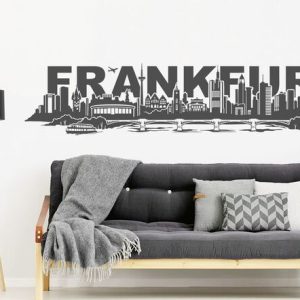 طرح‌های برچسب دیواری خط افق فرانکفورت حروف