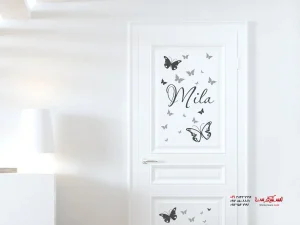 استیکر دیواری اتاق کودک، اسم دختر، درب اتاق