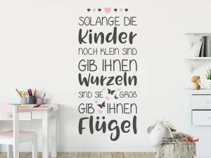 برچسب دیواری برای اتاق خواب دخترانه با یک ضرب المثل