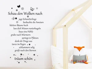 استیکر دیواری برای اتاق خواب دخترانه: جمله شب بخیر