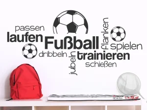 برچسب دیواری برای اتاق خواب پسرانه، دکوراسیون فوتبالی