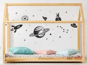 برچسب دیواری فضایی برای اتاق خواب پسرانه