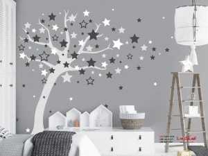 برچسب دیواری درخت با ستاره