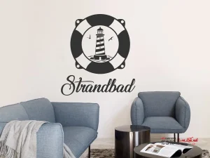 فانوس دریایی دیواری با تفریحگاه ساحلی