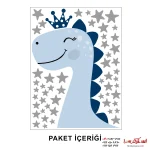برچسب پسرانه دایناسور با تاج و ستاره - Image 3