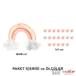 دکور دیواری اتاق نوزاد رنگین کمان و ابرها - Image 2