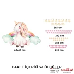 برچسب دیواری اسب تک‌شاخ (یونیکورن) - Image 2