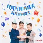 برچسب کودک تم تولد تزیینی جشن تولد