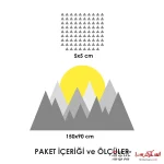 برچسب اتاق بچه خورشید و کوه و تیکه جدا - Image 2
