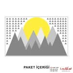 برچسب اتاق بچه خورشید و کوه و تیکه جدا - Image 3