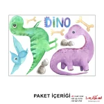 برچسب دیواری پسرانه انواع دایناسور به همراه نام کودک - Image 2